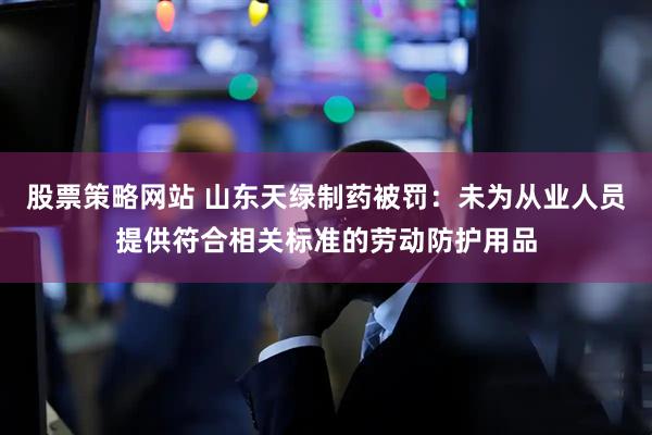 股票策略网站 山东天绿制药被罚：未为从业人员提供符合相关标准的劳动防护用品